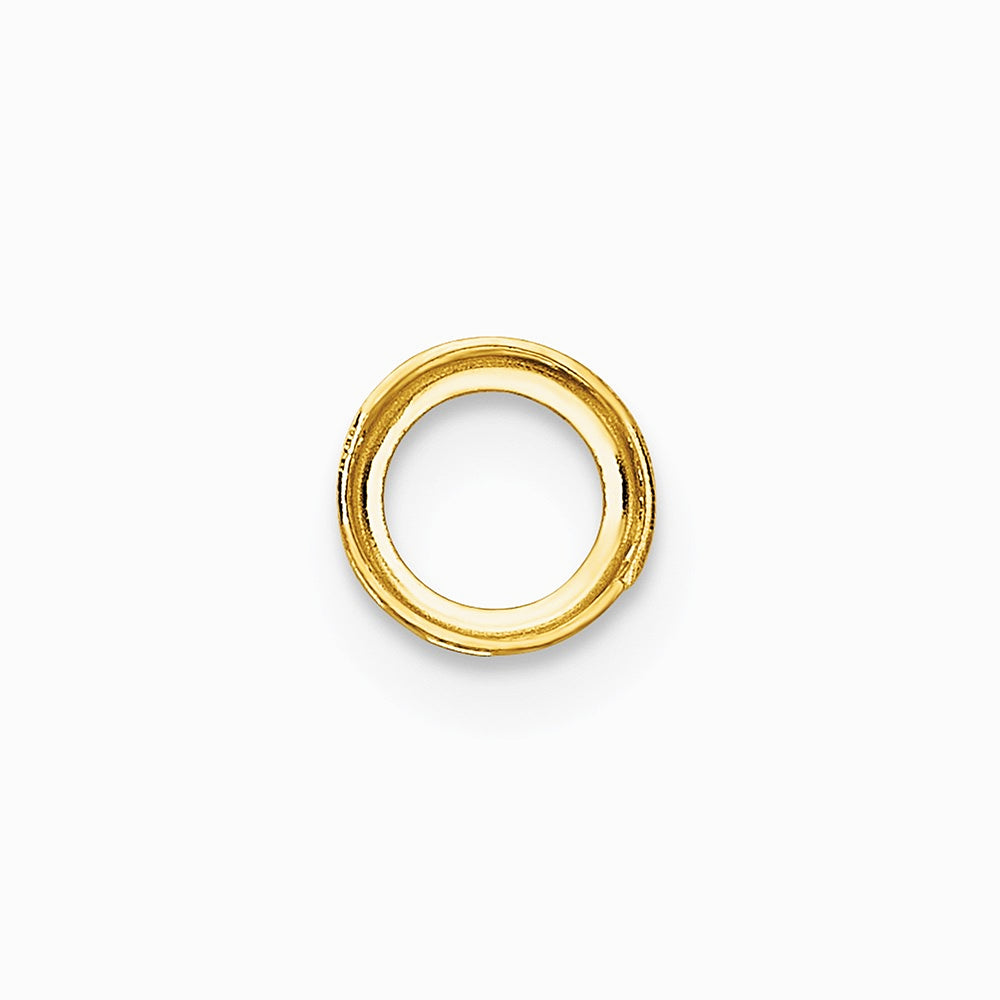 14K Yellow Gold 5mm Round Bezel Pendant Mounting - Product Photo