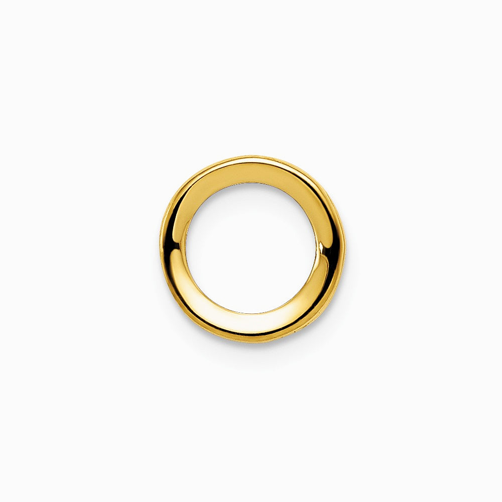 14K Yellow Gold 5mm Round Bezel Pendant Mounting - Product Photo