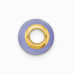 14K Yellow Gold Polished Lavender Jade Oval Bead Slide Pendant - Product Photo