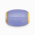 14K Yellow Gold Polished Lavender Jade Oval Bead Slide Pendant - Product Photo