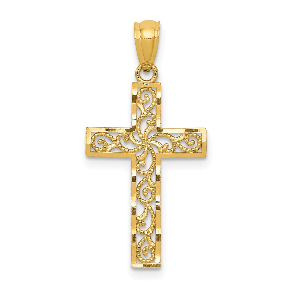 14K Yellow Gold Cross Pendant