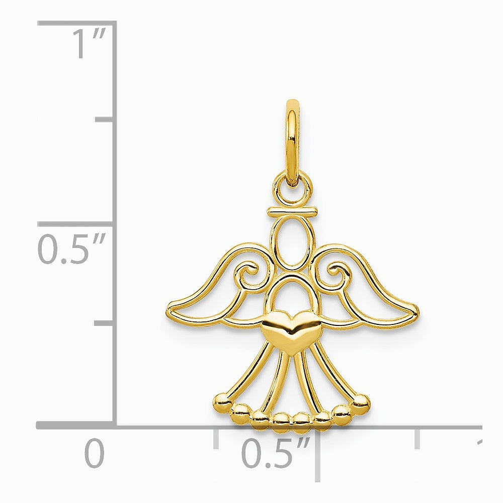 14K Yellow Gold Angel Charm - Product Photo