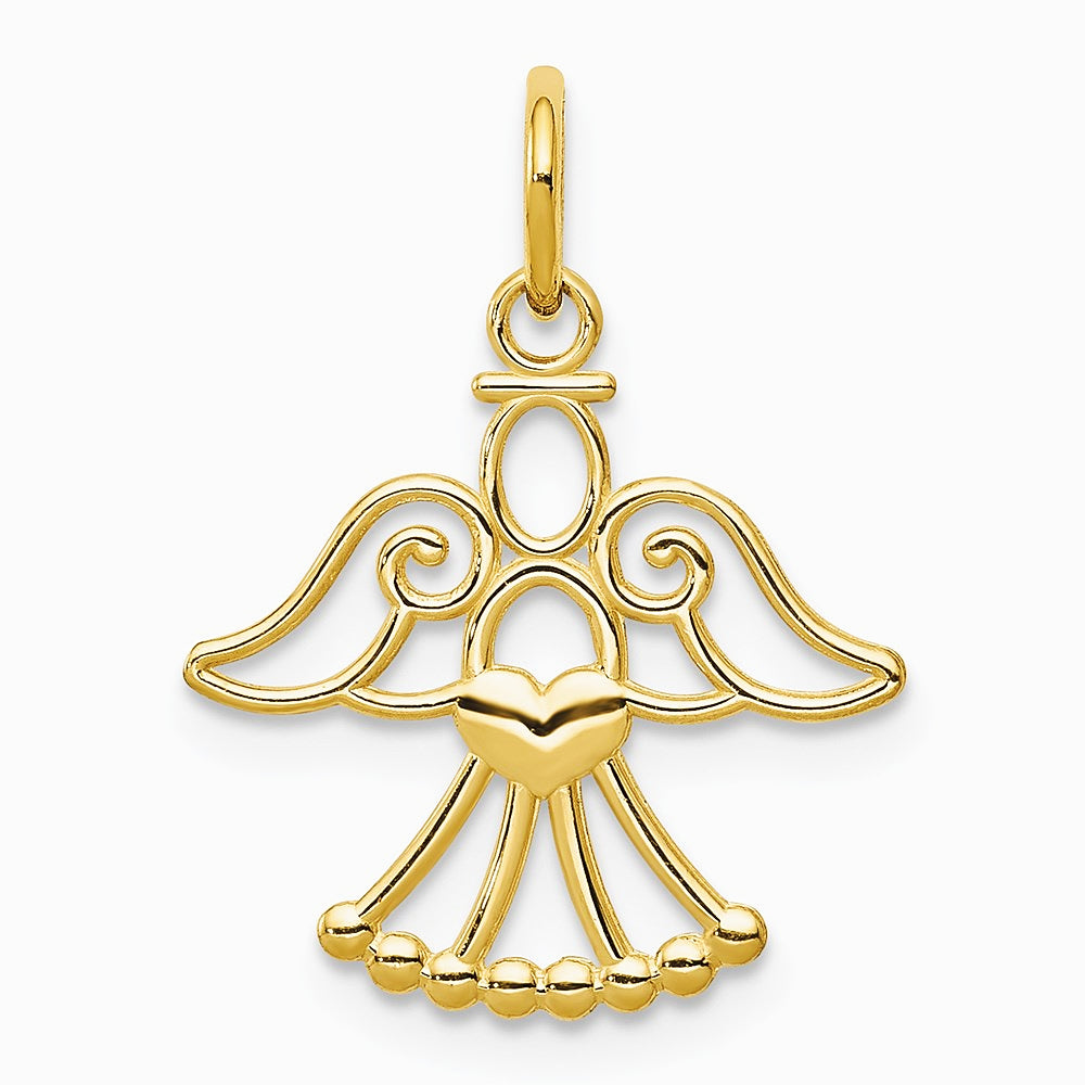 14K Yellow Gold Angel Charm - Product Photo