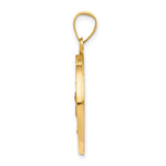14K Yellow Gold Polished/Satin Our Lady of Guadalupe Medal Hollow Pendant - Product Photo
