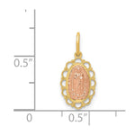 14k Two-tone Guadalupe Pendant - Product Photo