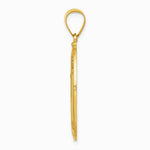14K Yellow Gold Polished and Satin St. Anthony Medal Hollow Pendant - Product Photo