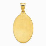 14K Yellow Gold Polished and Satin St. Anthony Medal Hollow Pendant - Product Photo
