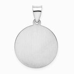14K White Gold Polished/Satin St Christopher Medal Hollow Pendant - Product Photo
