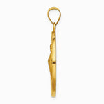 14K Yellow Gold Polished and Satin St Jude Thaddeus Medal Hollow Pendant - Product Photo