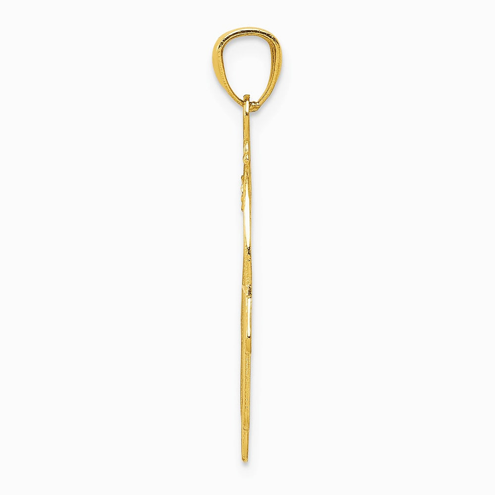 10K / 14K Yellow Gold Hand of God Pendant - Product Photo