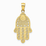 10K / 14K Yellow Gold Hand of God Pendant - Product Photo