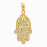 10K / 14K Yellow Gold Hand of God Pendant - Product Photo