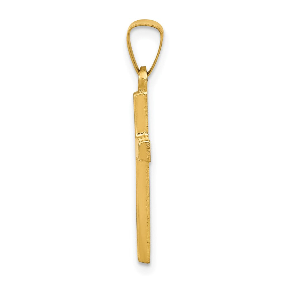 14k Polished Latin Cross Pendant - Product Photo