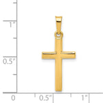 14k Polished Latin Cross Pendant - Product Photo