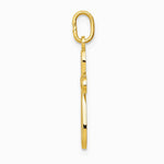 10K / 14K Yellow Gold Polished Cross Pendant - Product Photo