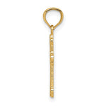 14k Gold Polished Small Budded Cross - Product Photo