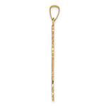 14K Yellow Gold Polished Budded Cross Pendant - Product Photo