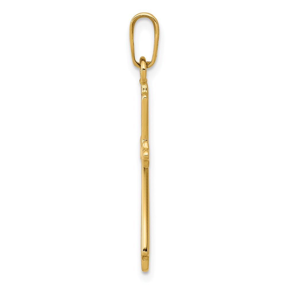 14k Polished Cross Pendant - Product Photo