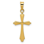 14k Polished Cross Pendant - Product Photo