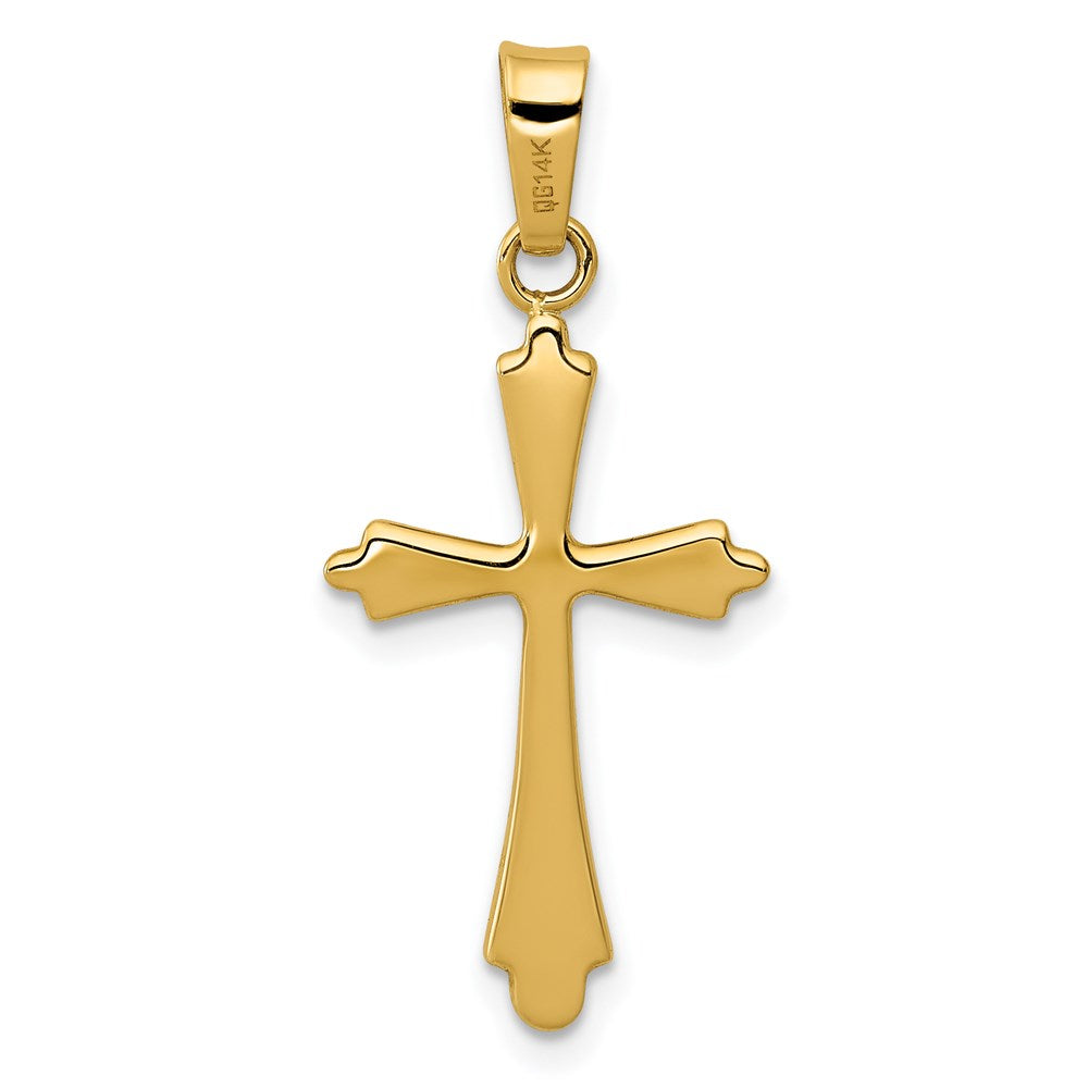14k Polished Cross Pendant - Product Photo