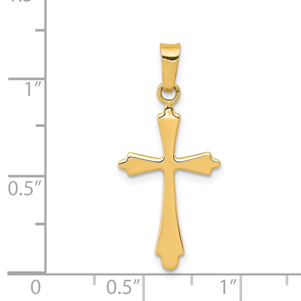 14k Polished Cross Pendant - Product Photo