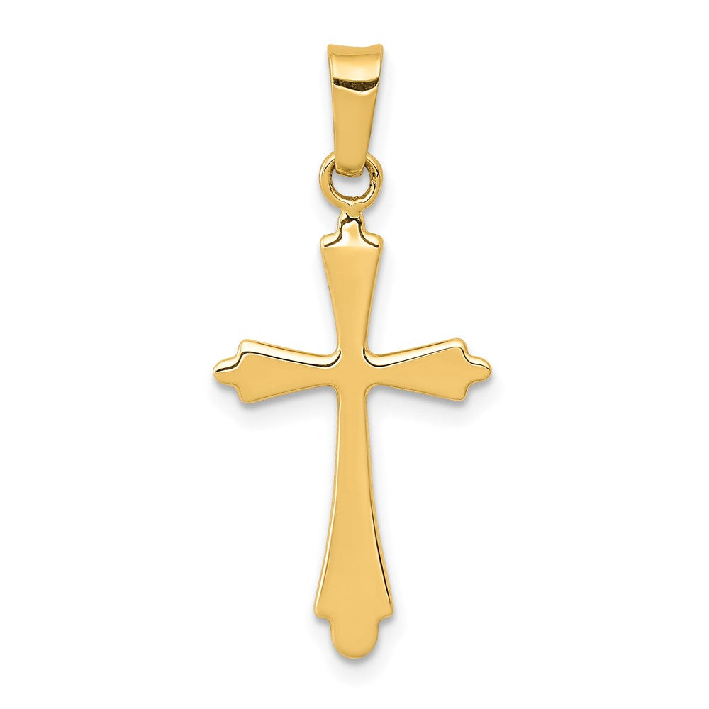 14K Yellow Gold Polished Cross Pendant