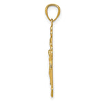 14k Gold Polished INRI Medium Crucifix Pendant - Product Photo
