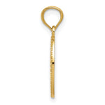 14k Gold Polished Small Cross Medal Pendant - Product Photo