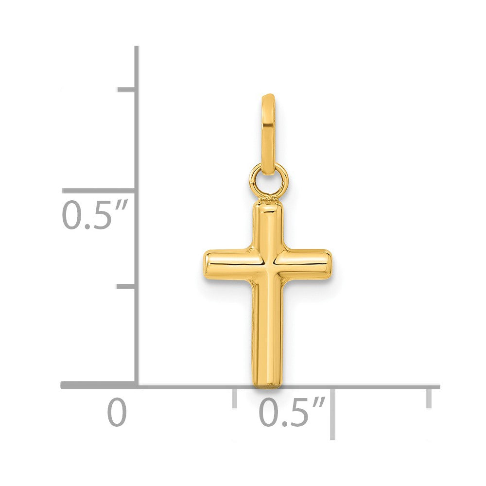 14k Hollow Cross Pendant - Product Photo