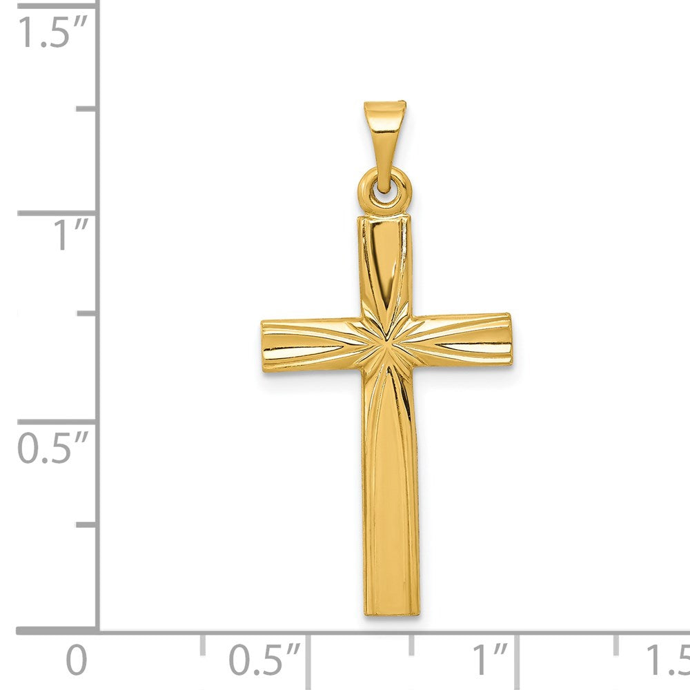14k Polished Latin Cross Pendant - Product Photo
