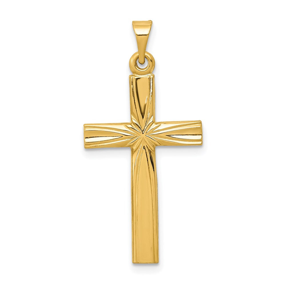 14k Polished Latin Cross Pendant - Product Photo