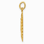 14K Yellow Gold Solid Polished/Satin Medium Oval Scalloped Miraculous Medal - Product Photo