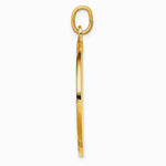 14K Yellow Gold Solid Polished/Satin Large Round St. Christopher Medal - Product Photo