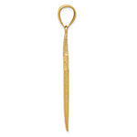 14K Yellow Gold Diamond-cut Cross Pendant - Product Photo