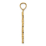 10K / 14K Yellow Gold Nugget Cross Pendant - Product Photo