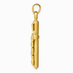 14K Yellow Gold Hollow Crucifix Pendant - Product Photo