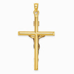14K Yellow Gold Hollow Crucifix Pendant - Product Photo