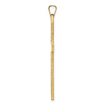 14K Yellow Gold Polished Solid Cross Pendant - Product Photo