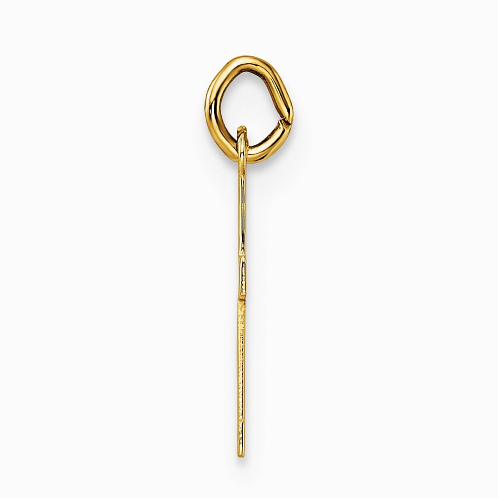 14K Yellow Gold Polished Solid Cross Pendant - Product Photo