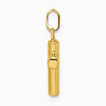 14K Yellow Gold Polished Puffed Cross Pendant - Product Photo