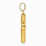14K Yellow Gold Polished Puffed Cross Pendant - Product Photo