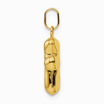 14K Yellow Gold Polished Puffed Cross Pendant - Product Photo