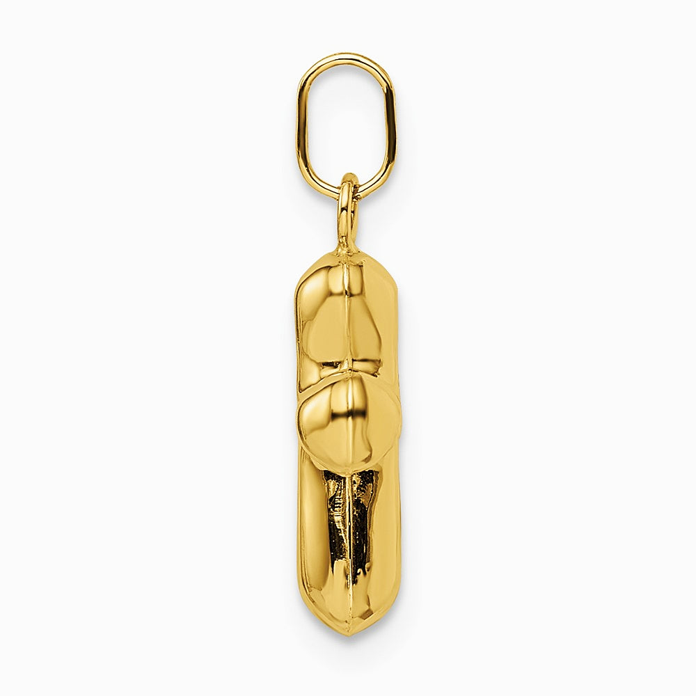 14K Yellow Gold Polished Puffed Cross Pendant - Product Photo