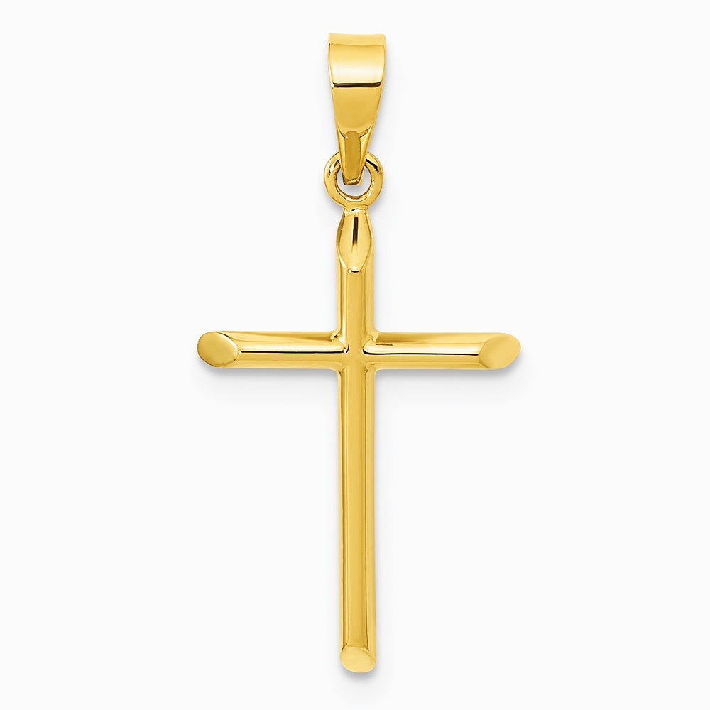 14K Yellow Gold Polished Cross Pendant - Product Photo