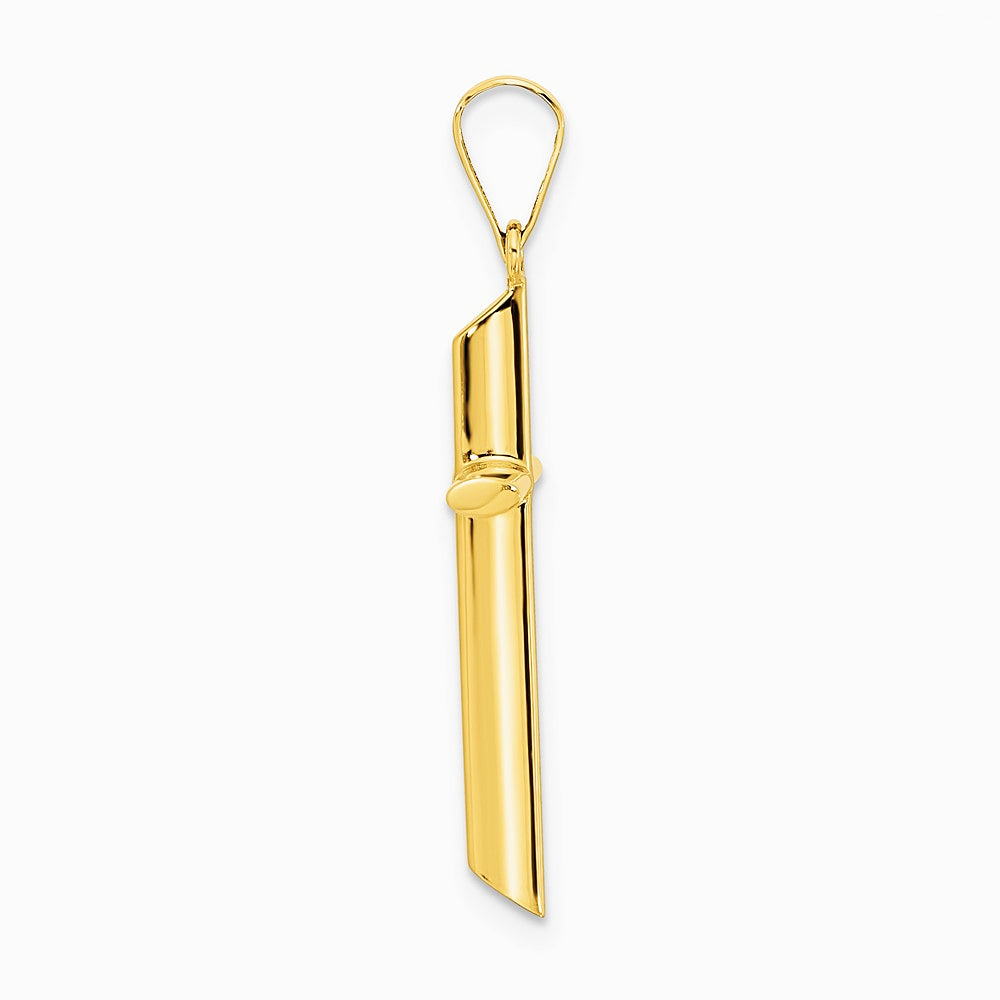 14K Yellow Gold Polished Cross Pendant - Product Photo