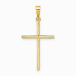 14K Yellow Gold Polished Cross Pendant - Product Photo