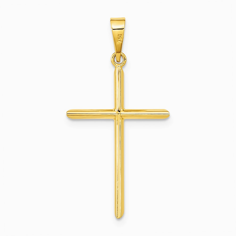 14K Yellow Gold Polished Cross Pendant - Product Photo