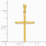 14K Yellow Gold Polished Cross Pendant - Product Photo