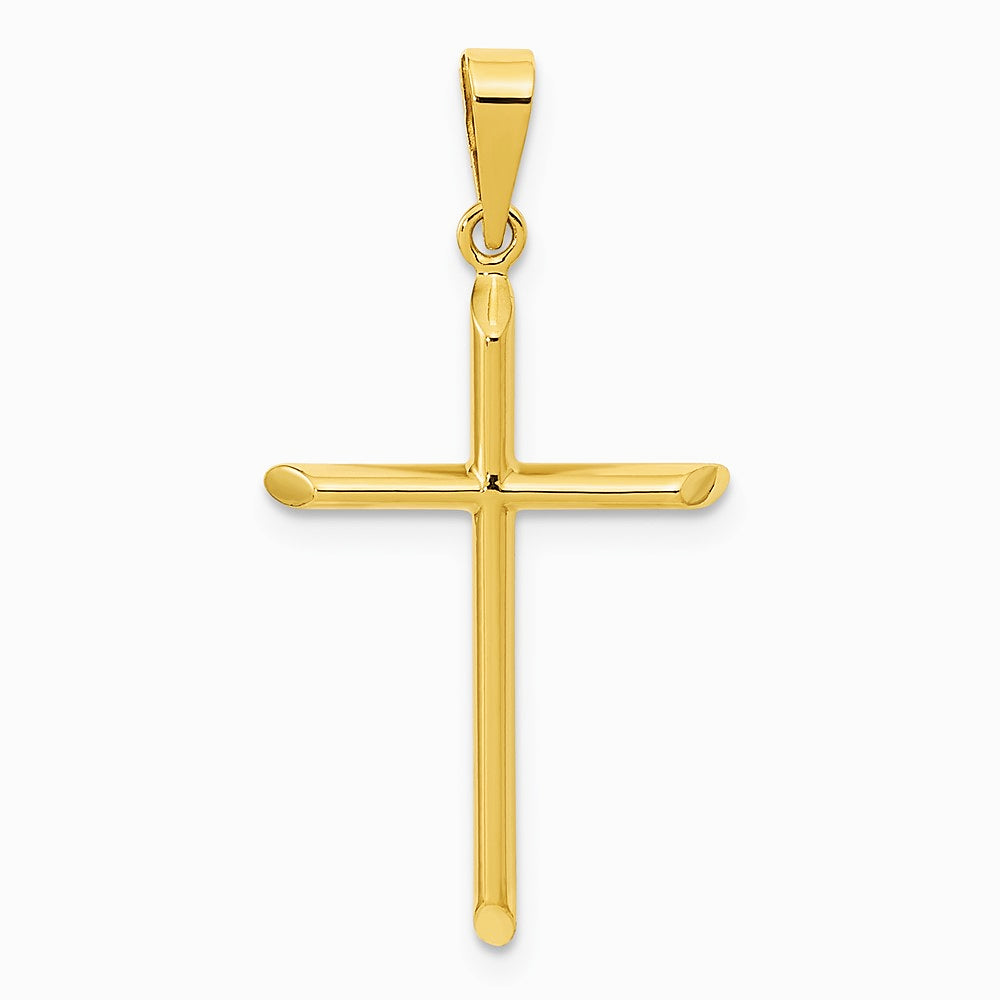 14K Yellow Gold Polished Cross Pendant - Product Photo