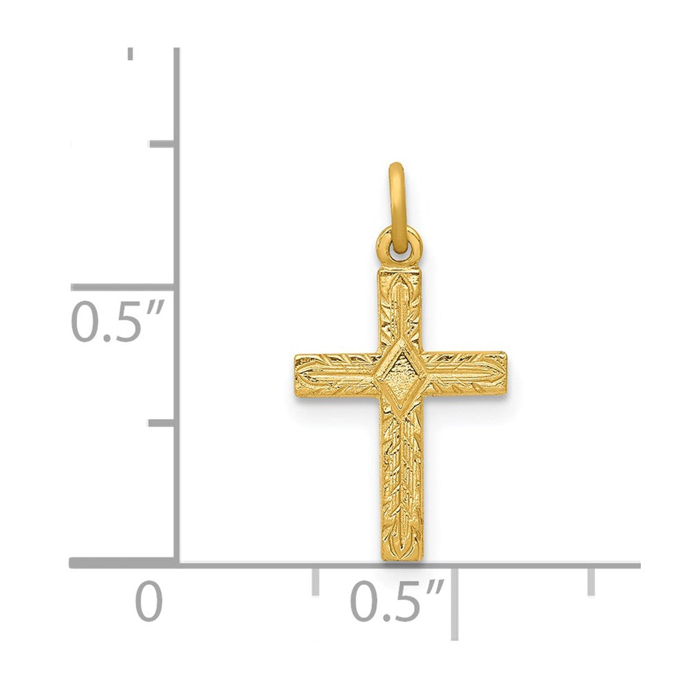 14k Small Cross Charm - Product Photo